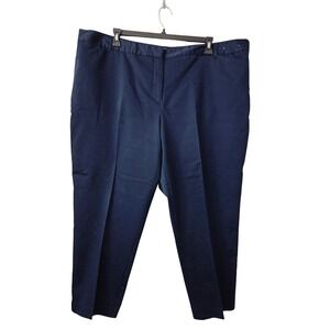 Liz Claiborne Emma Slim Leg Ankle Pants Size 24W Navy Blue